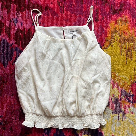 Dance & Marvel Tops - [Just In] Dance & Marvel Cream Blouse and White Pants NWT Size Large